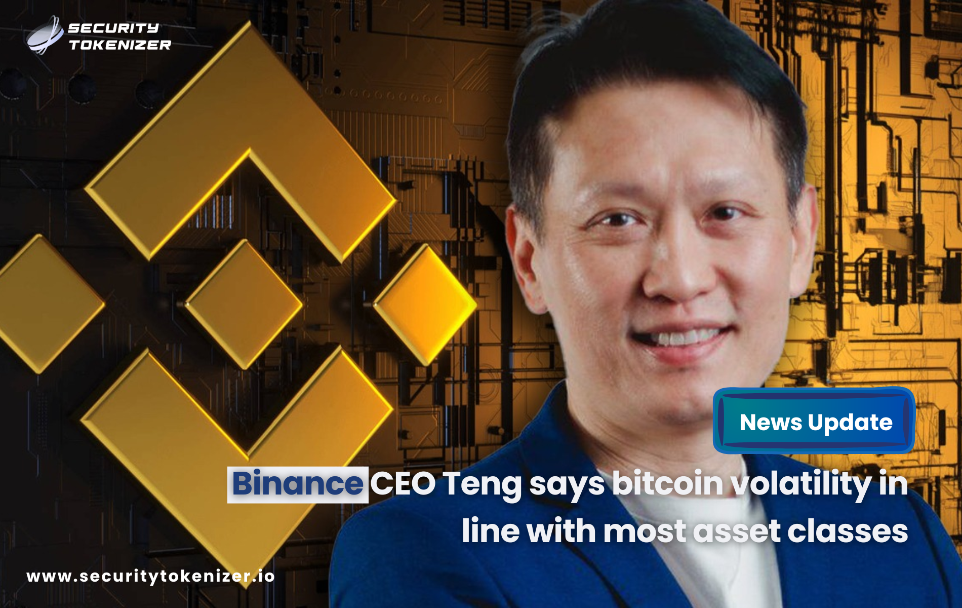 Binance CEO Teng says bitcoin volatility in line with most asset classes