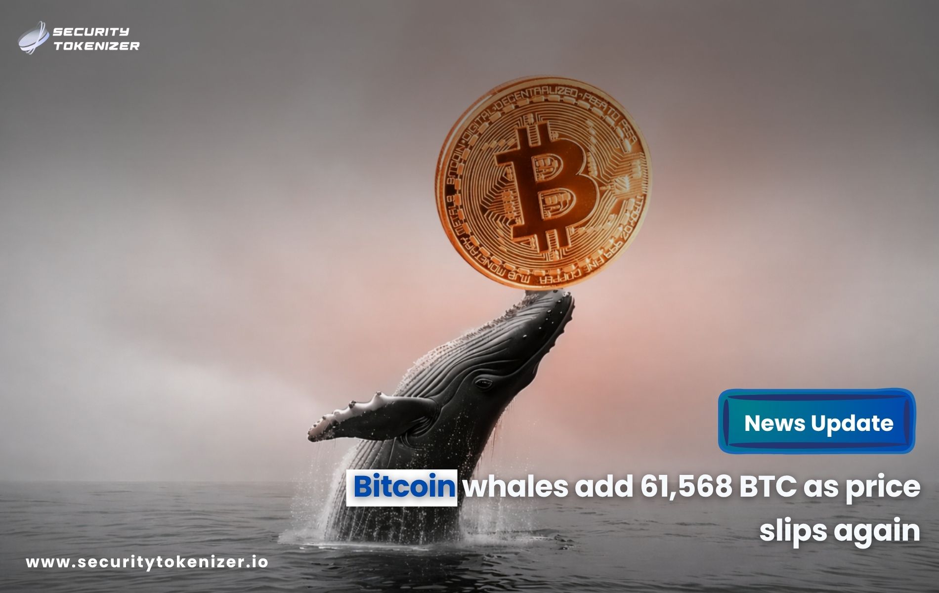 Bitcoin whales add 61,568 BTC as price slips again