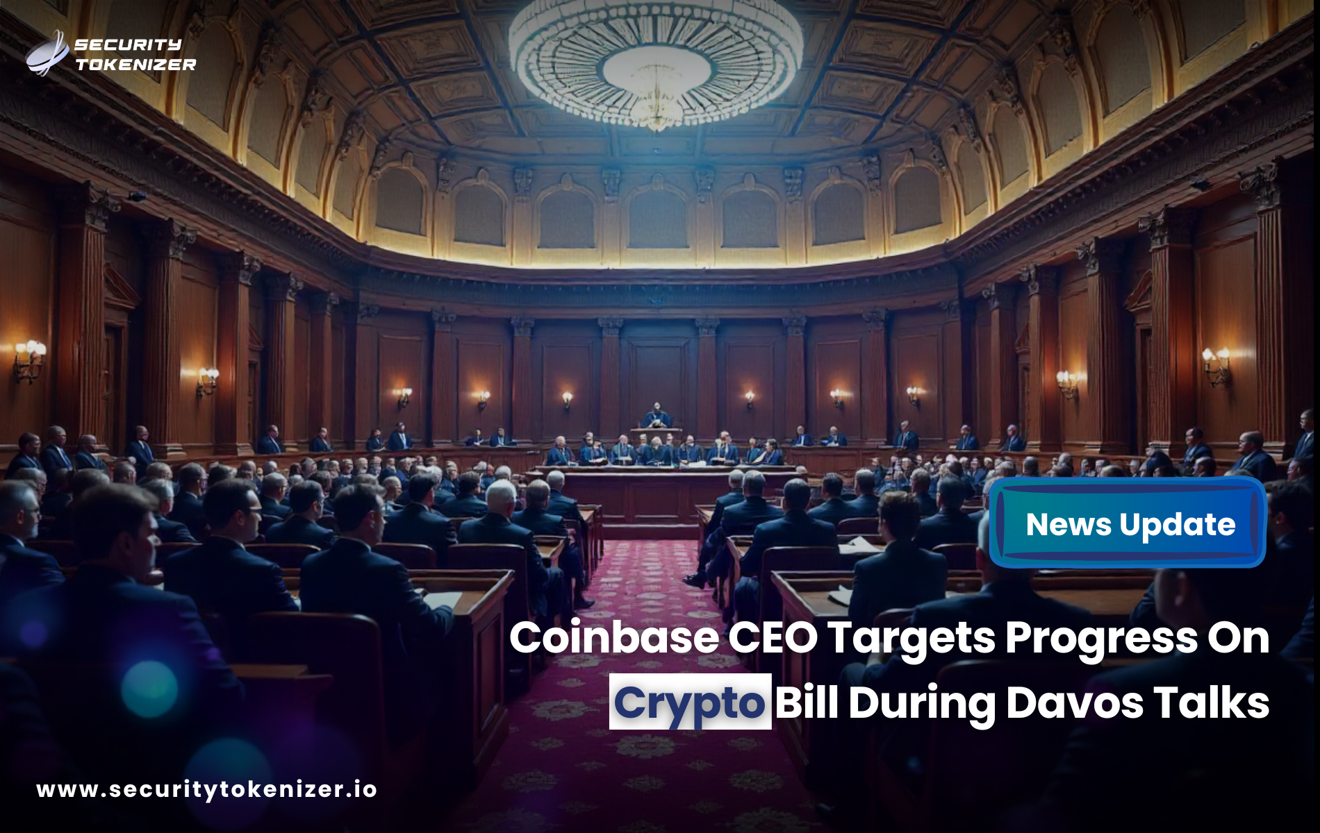 Coinbase CEO Targets Progress On Crypto Bill During Davos Talks